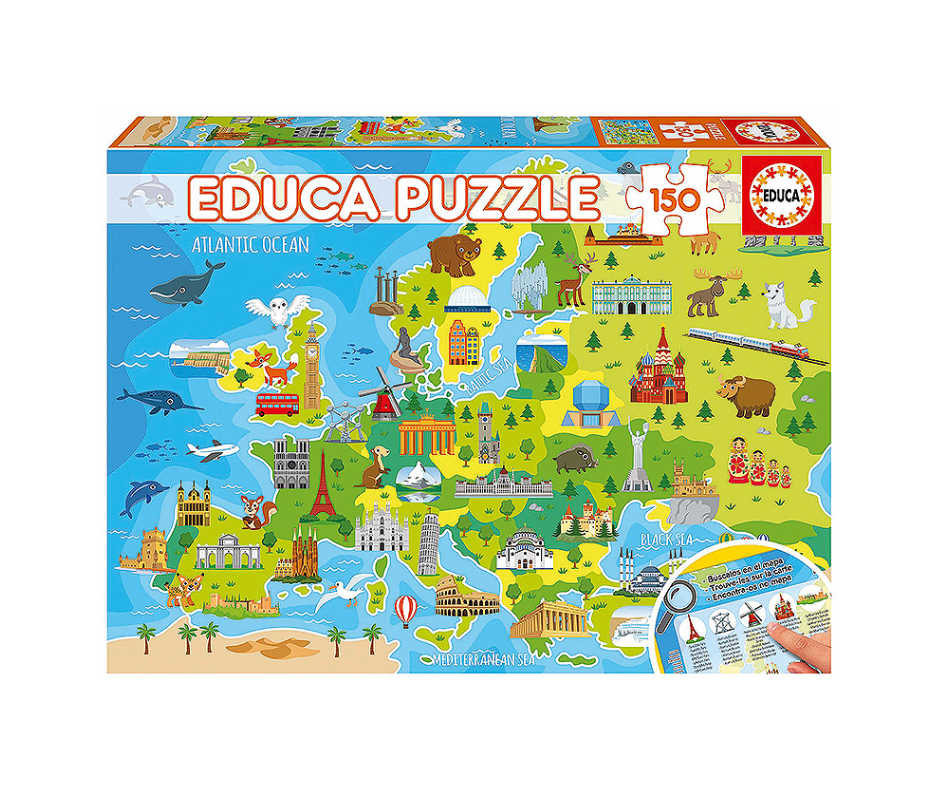ROMPECABEZAS EDUCA MAPA DE EUROPA 150 PIEZAS – Aldis juegos inteligentes